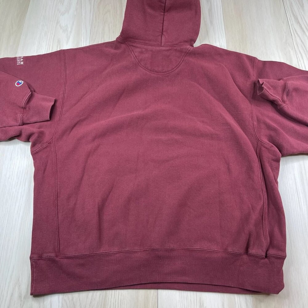 Vintage Champion Reverse Weave Mens Maroon Workout Pullover Sweatshirt Size XL - Picture 2 of 11